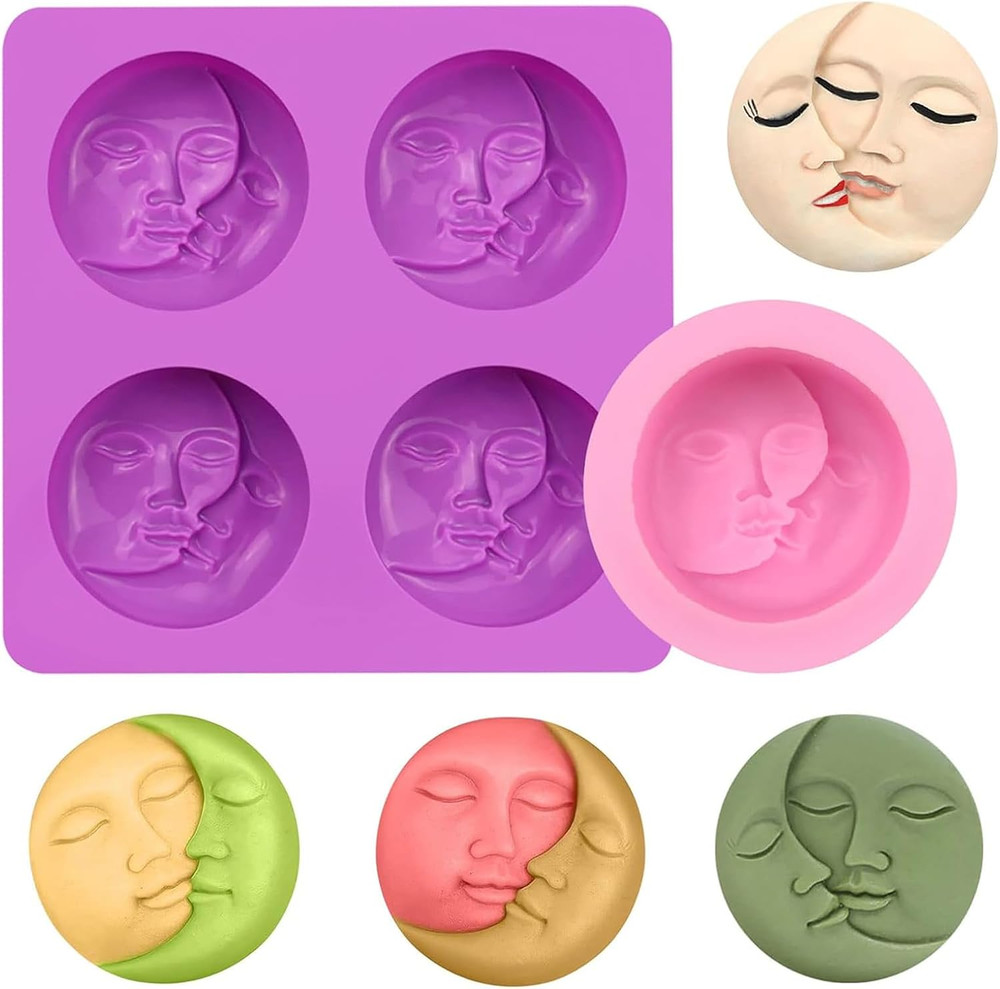 Silicone Soap Molds, Different Cavities Soap Mold with Different Shapes, Perfect
