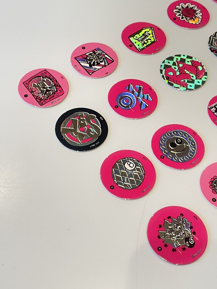SET/20 POGS SGI 1995 Pink Foil Complete Series EUC