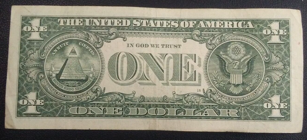 3 Three consecutive Pairs L District B Run FW Print 2017A Series One Dollar
