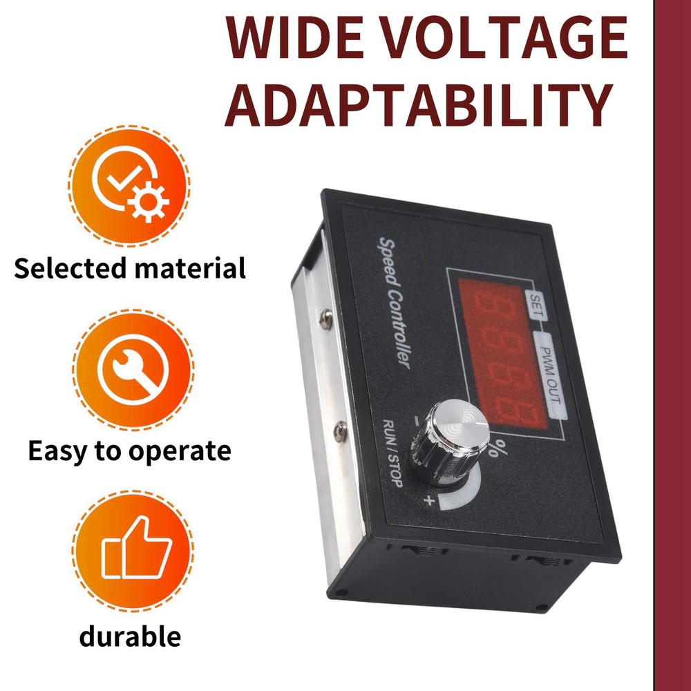 PWM DC Motor Speed Controller 6-60V 30A with Digital Display & Robust PCB -2102