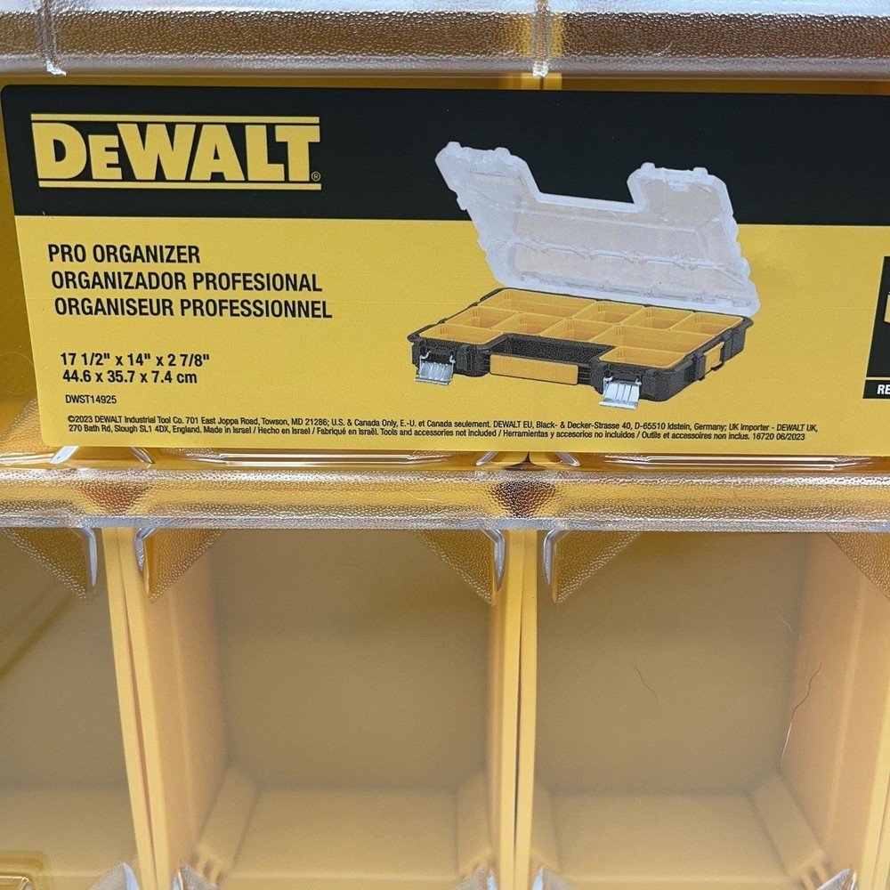 DEWALT SMALL PARTS TOOL STORAGE ORGANIZER STACKABLE REMOVEABLE 10-COMPARTMENT