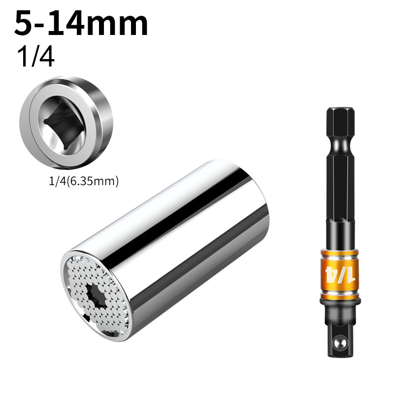 Universal Torque Wrench Head Set Socket Sleeve Power Drill Ratchet Magic Tool