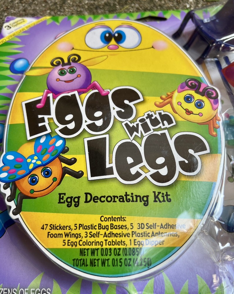 Dudley's Eggs With Legs 2007 Bug Easter Egg Decorating Kit Stickers NOS