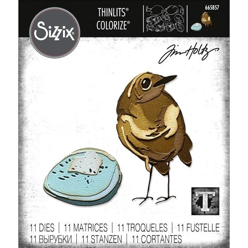 Bird & Egg Colorize Sizzix Thinlits Thin Metal Die Set Tim Holtz 665857 NEW!