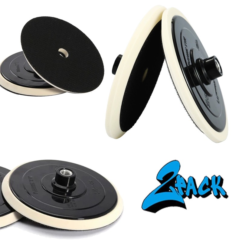 2 PACK 7” Polishing Buffing Hook and Loop Backing Pad