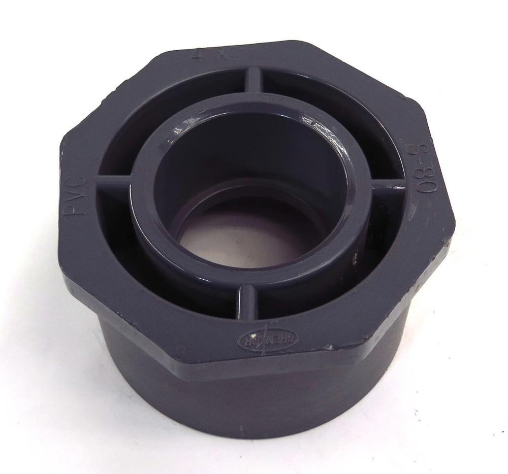 ChemKor Schedule SCH 80 Socket Reducing Bushing 4" x 2" PVC