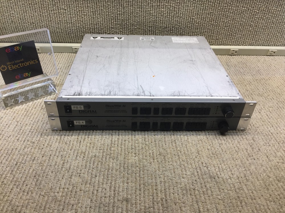 2 X Leitch MicroSYNC-AV AVS-2400 Stereo Audio/Video Synchronizer