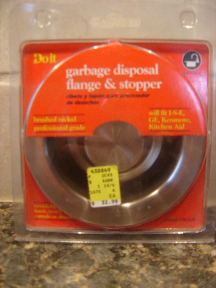 BRUSHED NICKEL GARBAGE DISPOSAL FLANGE