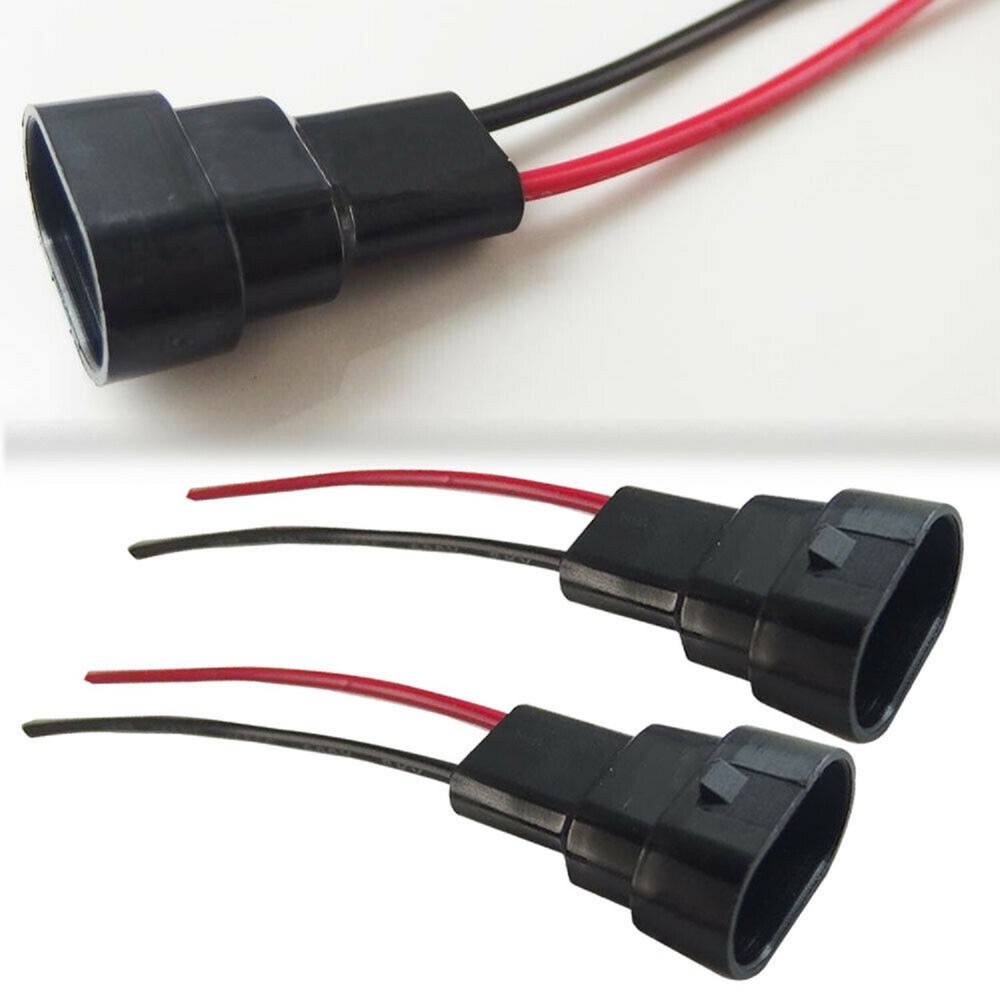 Wire Pigtail Male H10 9145 Two Harness Fog Light Socket Plug Connector Replace