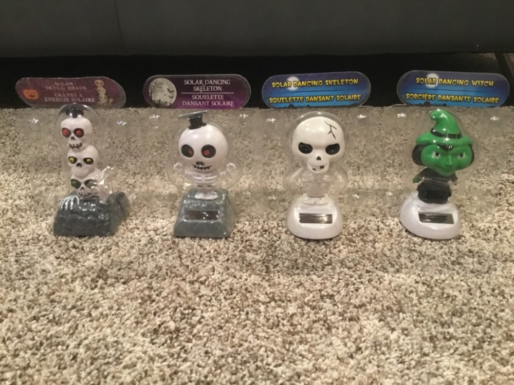 Halloween Solar-Powered Dancing Skeletons & Ghosts with Witch