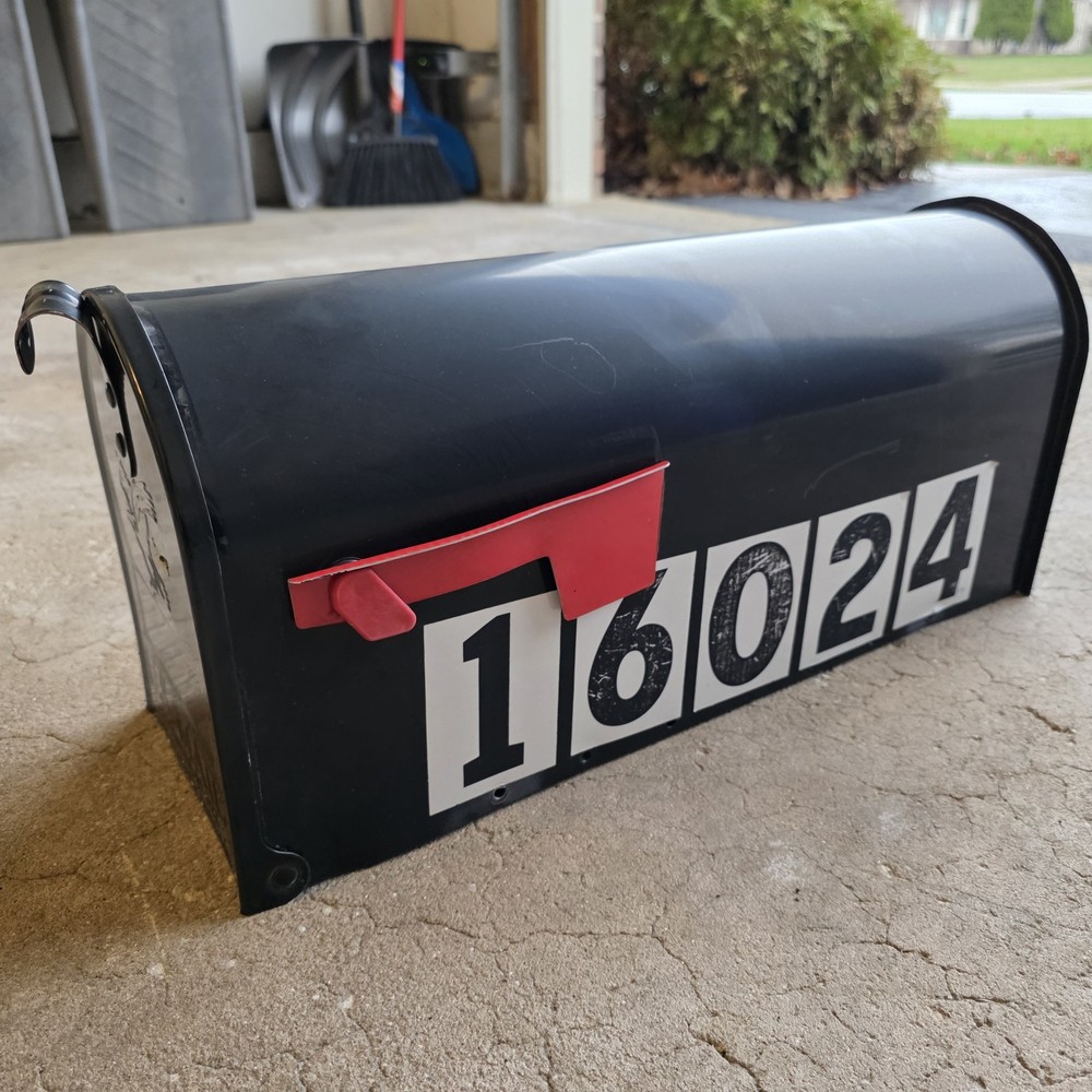 Architectural Mailboxes Elite Black Post Mount Mailbox, Steel, Rust Resistant