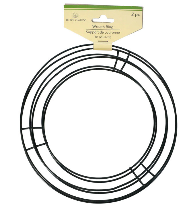 Lot 2, 2 Pack 8” Circle Metal Wire Wreath Frame Forms Table Wall Decor New