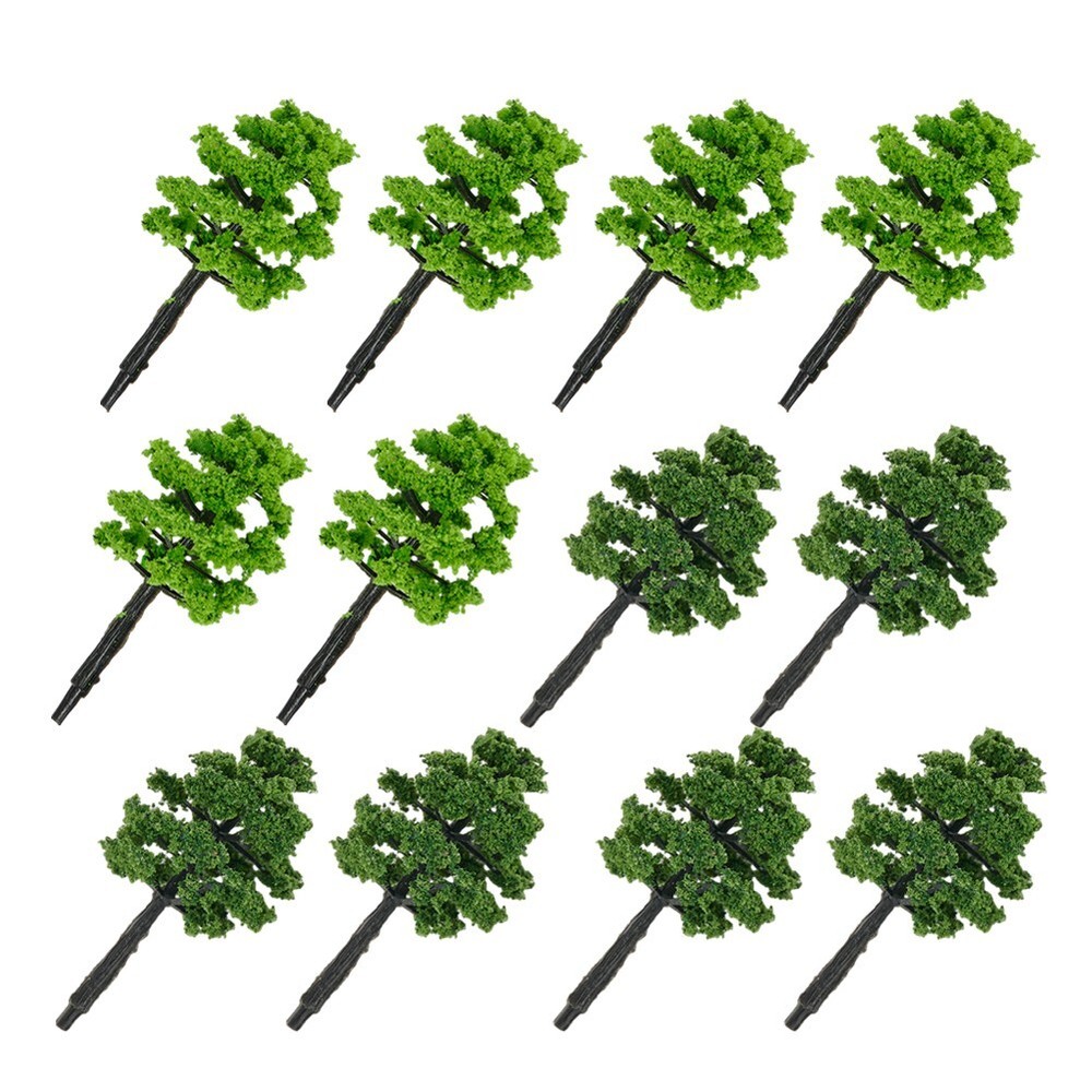 For N / OO Gauge Layouts Basic Scenery & Trees Model Trees 50mm? Trees 12pcs