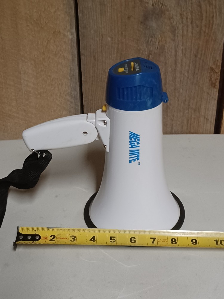 Vintage Blue/White Mega Mite Megaphone