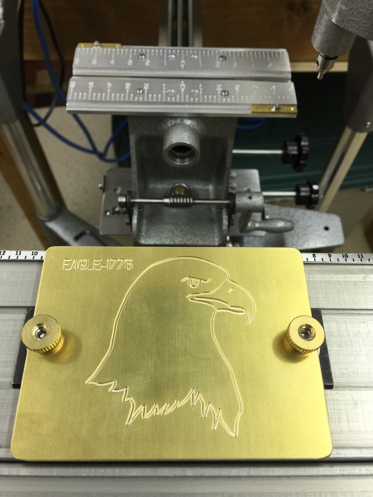 HUGE NORTH AMERICAN BALD EAGLE SOLID BRASS ENGRAVING PLATE FOR NEW HERMES