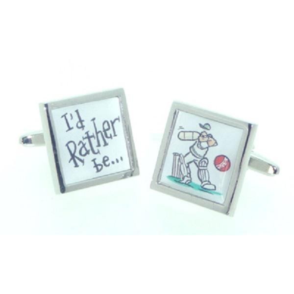 I'd Rather be Cricketing Cufflinks X2CC003