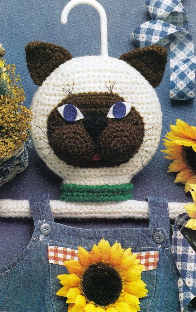 CUTE Siamese Kitten Happy Hanger/Decor/Crochet Pattern INSTRUCTIONS ONLY