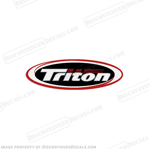 Fits Triton Oval Logo Decal - 5" Long