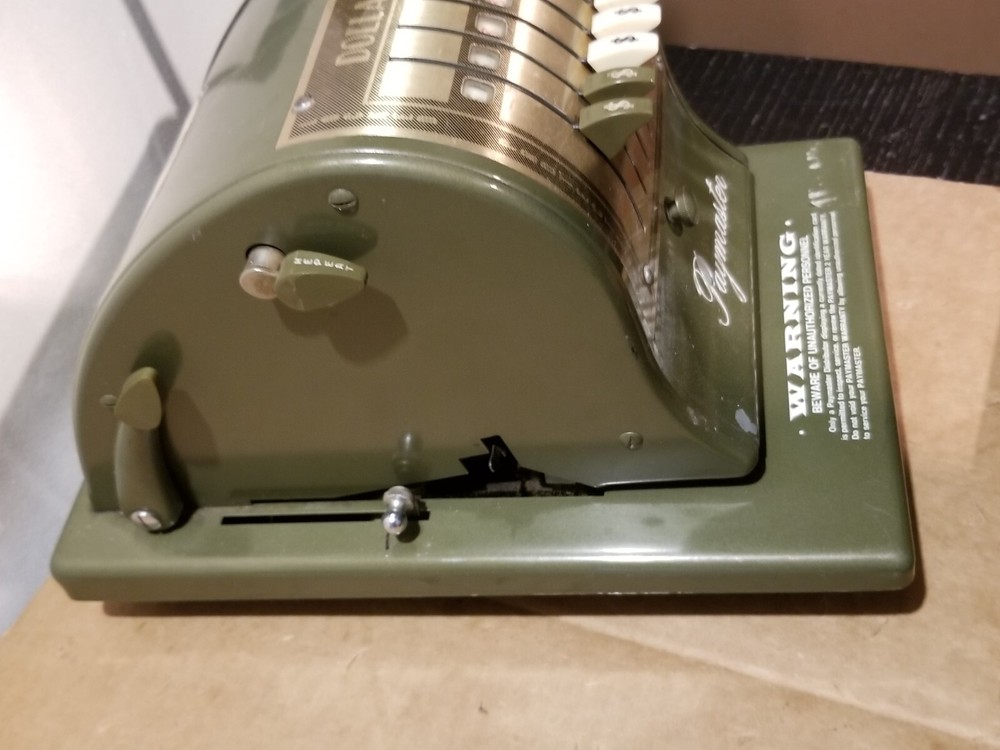 PayMaster S-1000 Series Check Writer Old School Pricer Chicago - Working