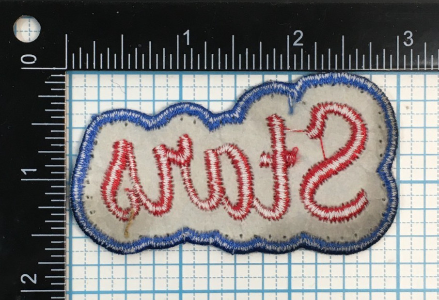 1970-74 UTAH STARS ABA BASKETBALL THROWBACK 3" CURSIVE SCRIPT TEXT PATCH
