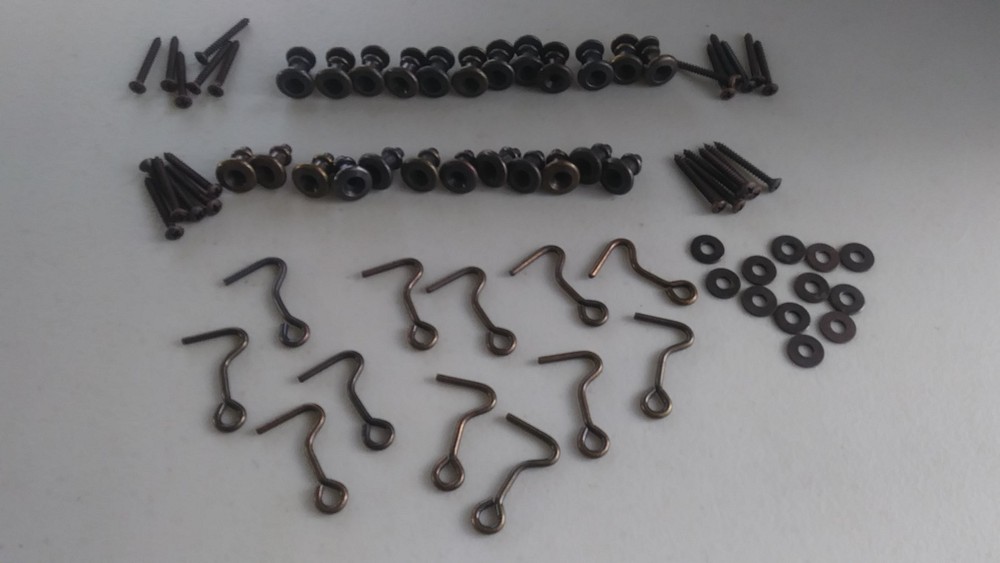 Vintage Window Shutter Hardware - Hook & Knob Set.  12 sets .           449