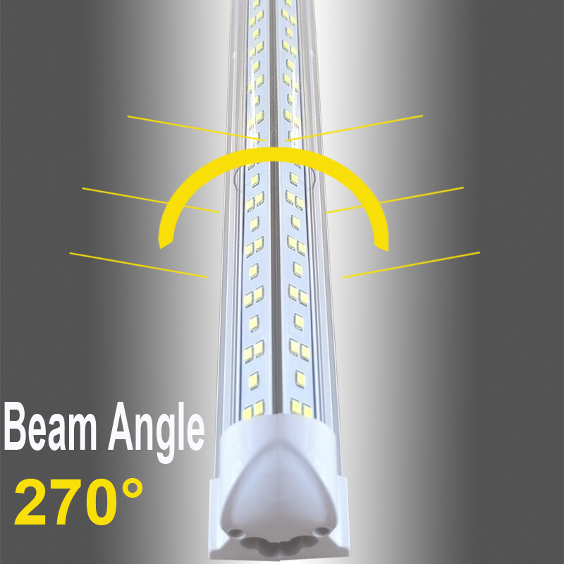 25Pc 8 Foot LED Shop Lights 144w Fixture 8FT T8 8' LED Tube Light Bulbs 6500K