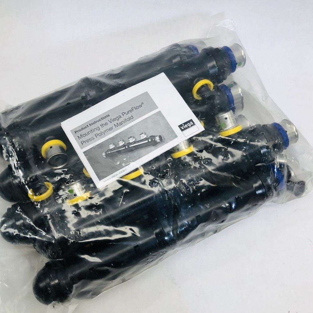 LOT OF 10 PUREFLOW® VIEGA 49004 PRESS MANIFOLD 4: CLOSED X ¾" X ½"
