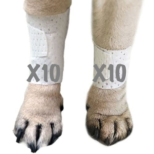 PawFlex Basic Pet Leg Bandages - Non-Adhesive, Adjustable, Non-Slip First Aid