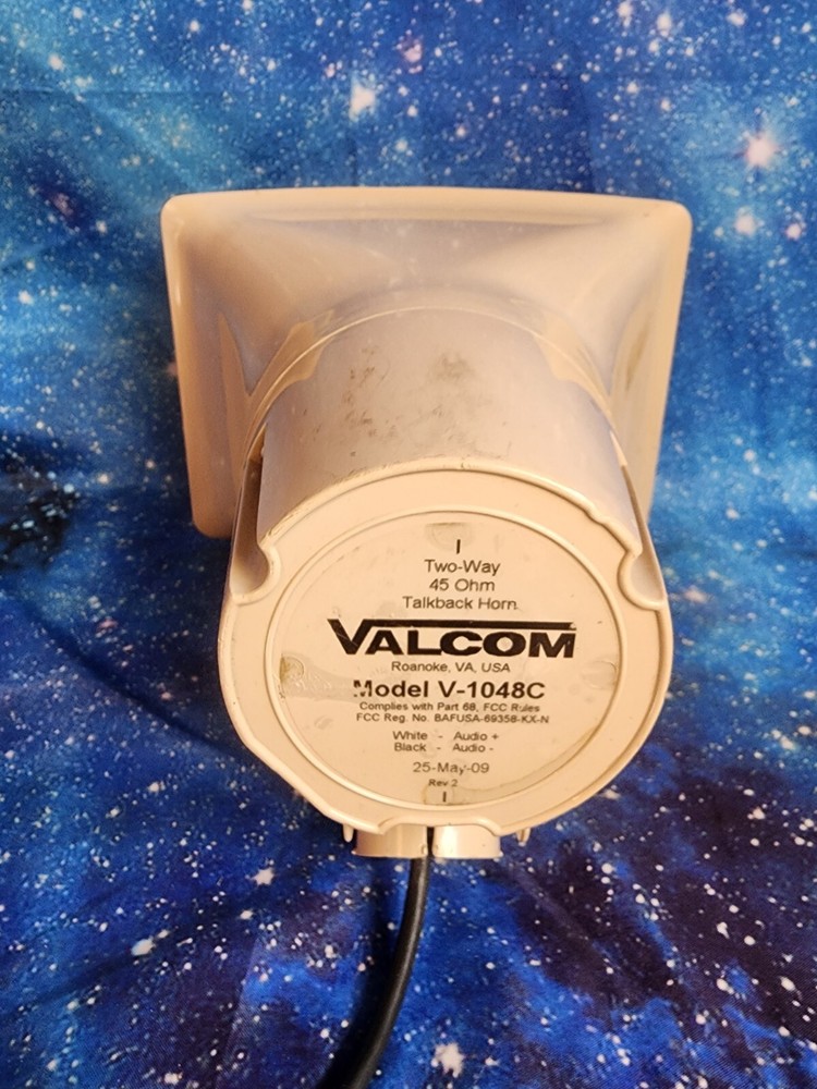 Valcom V-1048C-Gy Talkback Paging Horn Gray