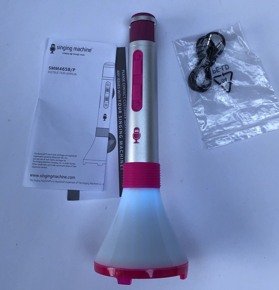 Singing Machine Portable Bluetooth Speaker With Microphone (SMM465P)