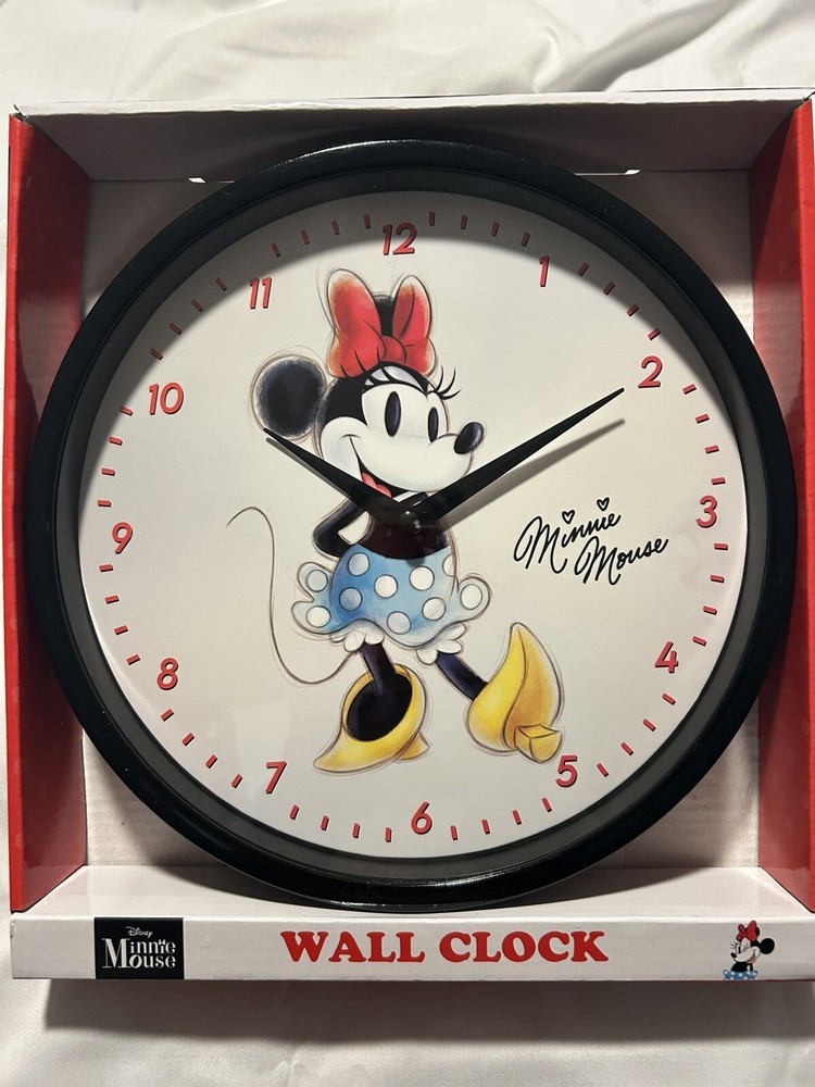 🔥Black Minnie Mouse 10 Inch Wall 🕰️ 🔥