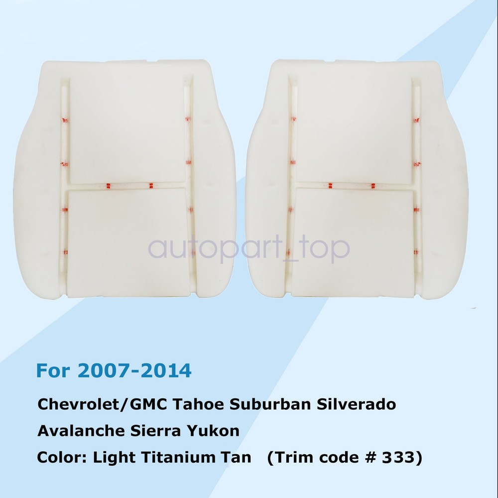 For 2007-2014 Chevy Silverado Both Side Gray Leather Bottom-Back Seat Cover&Foam