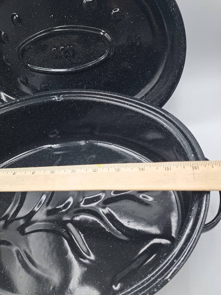 18x13 Speckled Black Roasting Pan