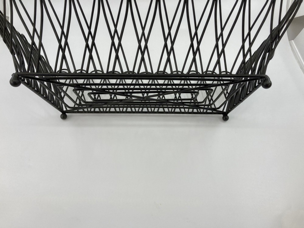 Rectangular metal basket 13.5”x9.5”x4”