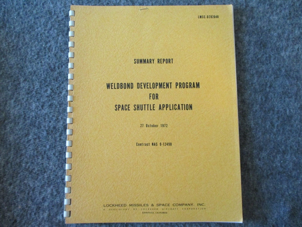 NASA MSFC/ROCKETDYNE/LOCKHEED SPACE SHUTTLE & SRB MATERIALS REPORTS 1970s