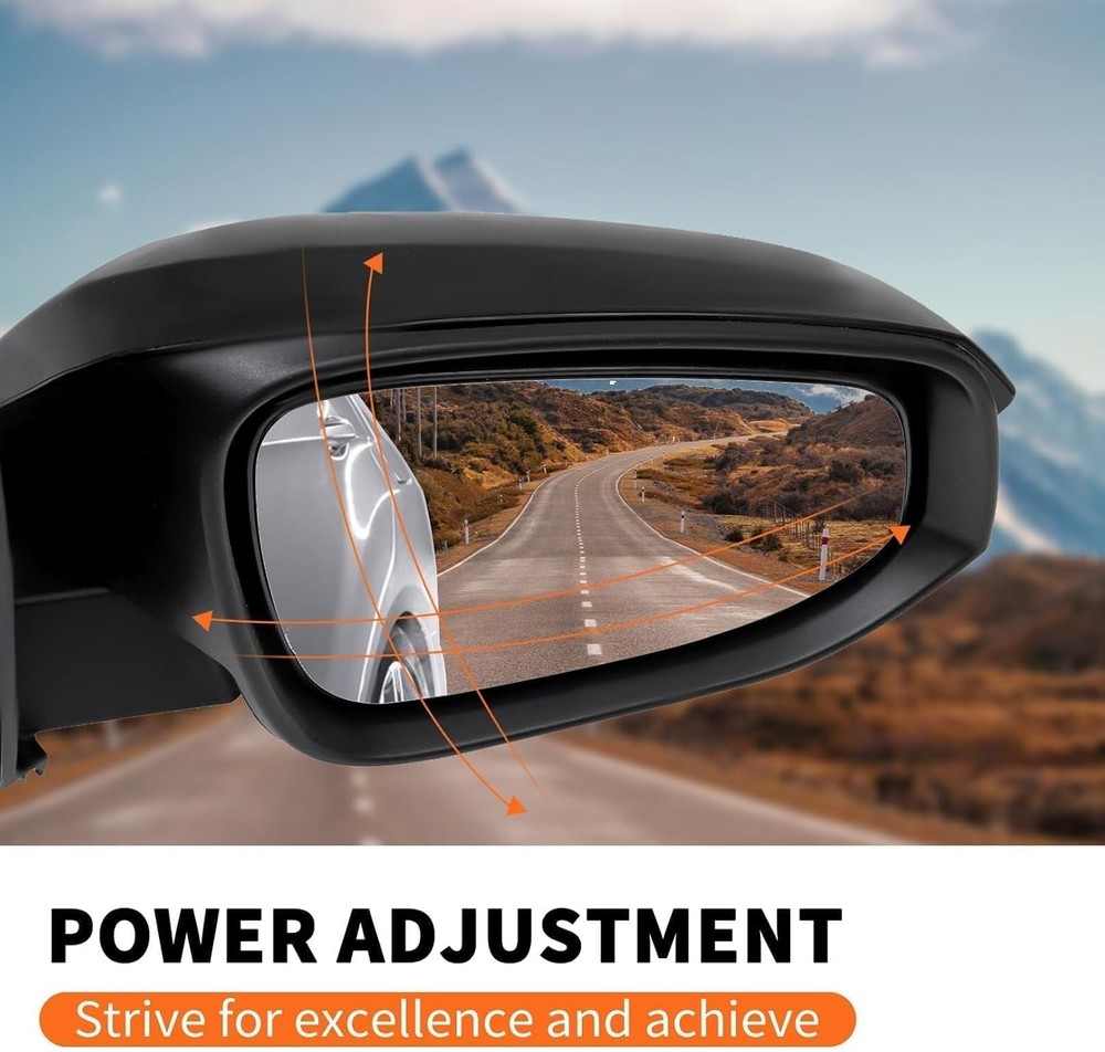Right Passenger Side Mirror Assembly Compatible with Rav-Four 2013-2015 with Hea