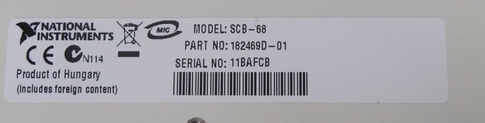 R201546 National Instruments SCB-68 Shielded Connection Box