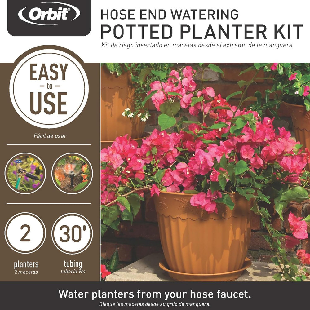 56309 Planter Drip Irrigation Kit - 30Ft Complete Watering System with Adjustabl