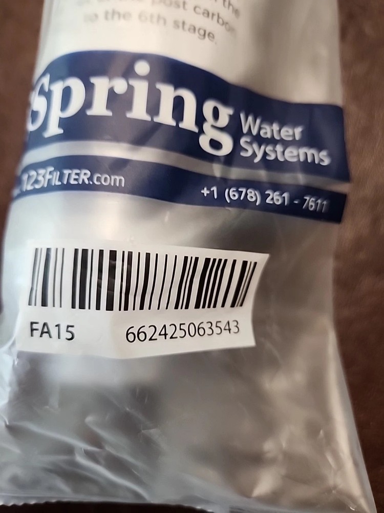2 Pk iSpring FA15 Alkaline Replacement Water Filter 10" Inline Quick Connect RO