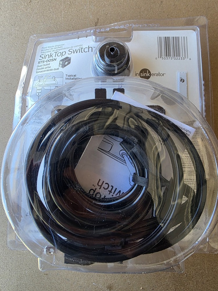 InSinkErator STS-OOSN Garbage Disposal Sink Top Switch Satin Nickel NEW