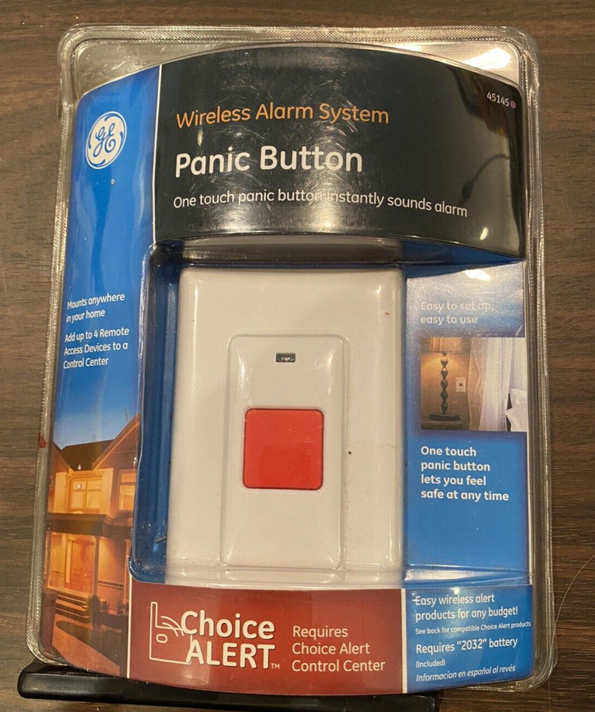 GE Clear Choice Wireless Alarm System Panic Button #45145