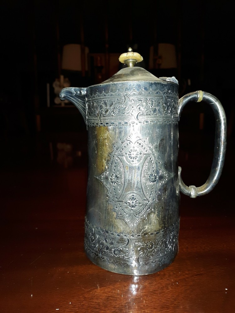Antique Ornate Silverplated Creamer Pitcher
