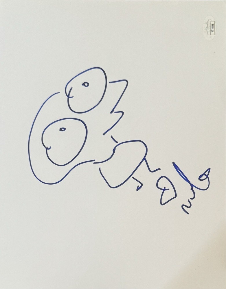 Moby Signed Autographed Sketch Approximately 8x10 , Jsa