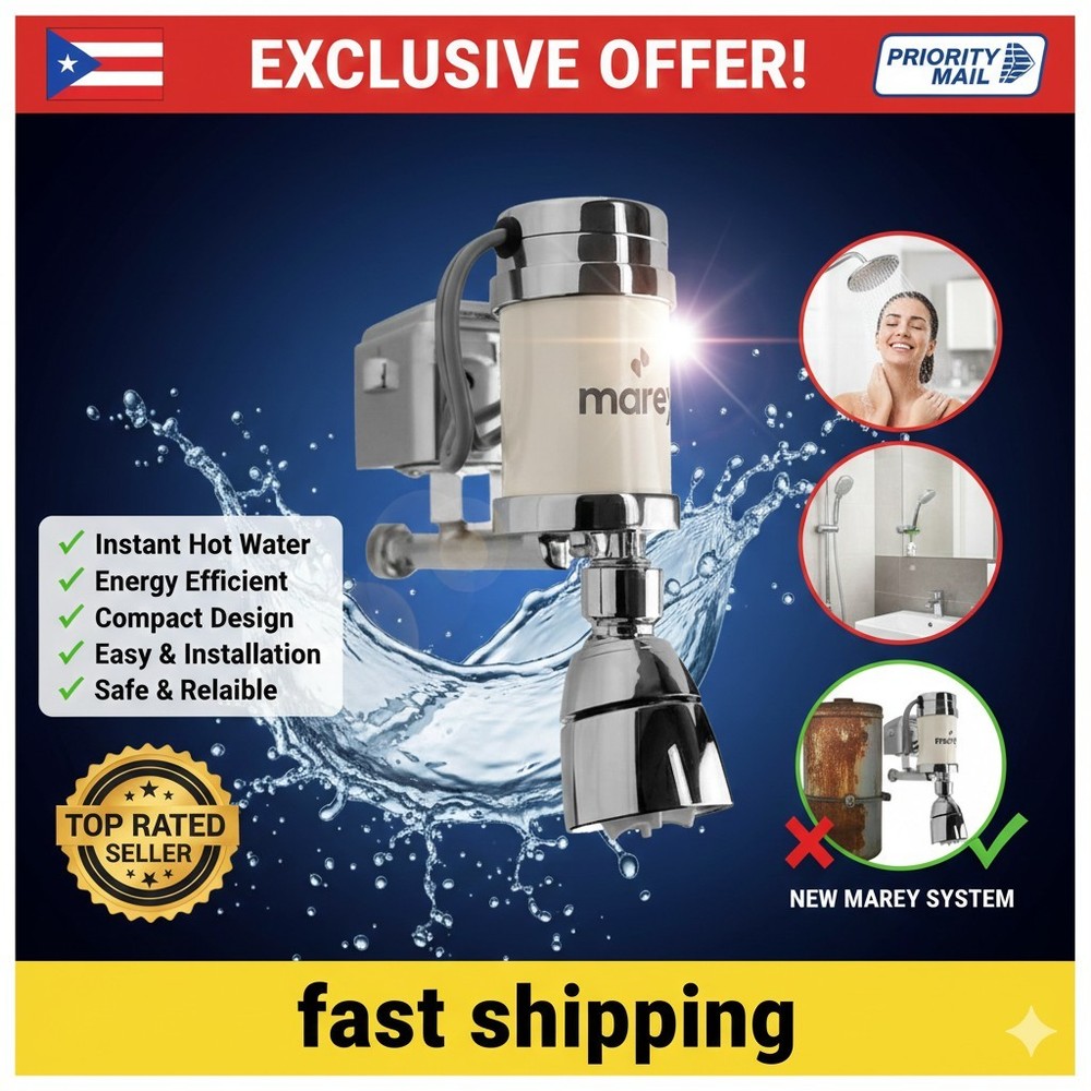 NEW MAREY HOME COMPACT TANKLESS SHOWER WATER HEATER MINI MAREY  110V 2.6KW