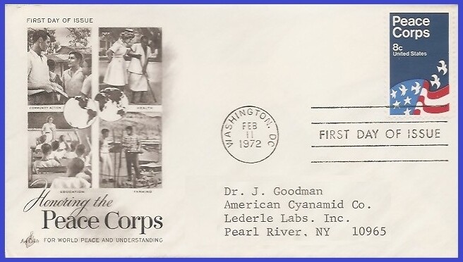 USA3 #1447 ADDR ARTCRAFT FDC   Peace Corps