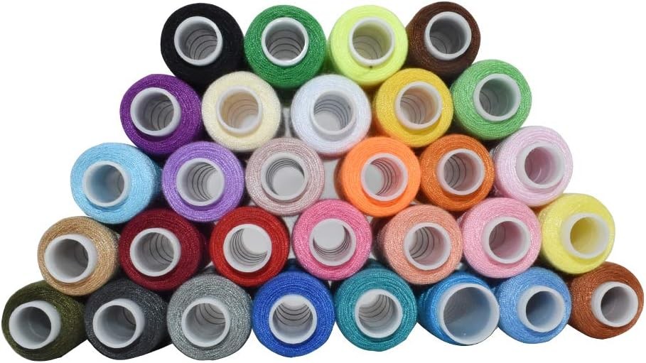 Sewing Threads Kits Polyester 30 Spool 250 Yards Per Spools for Hand Machine Sew