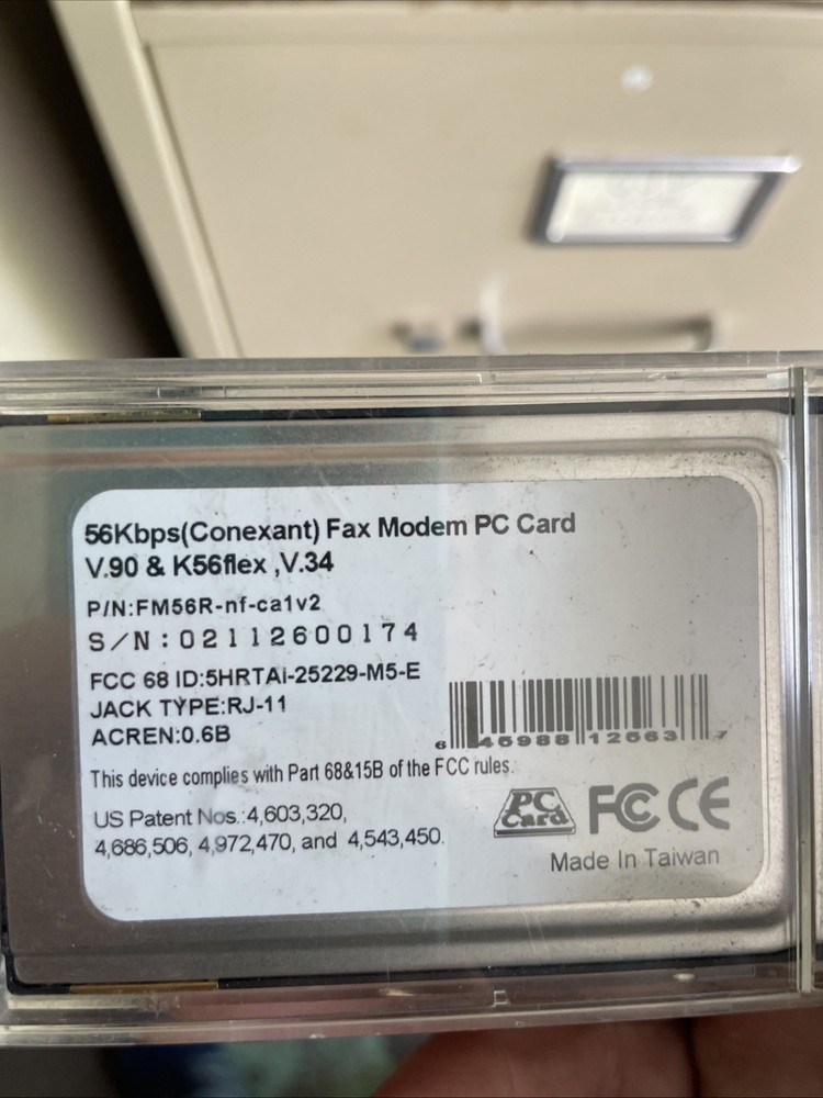 Best Data Fax Modem 56K PC Card
