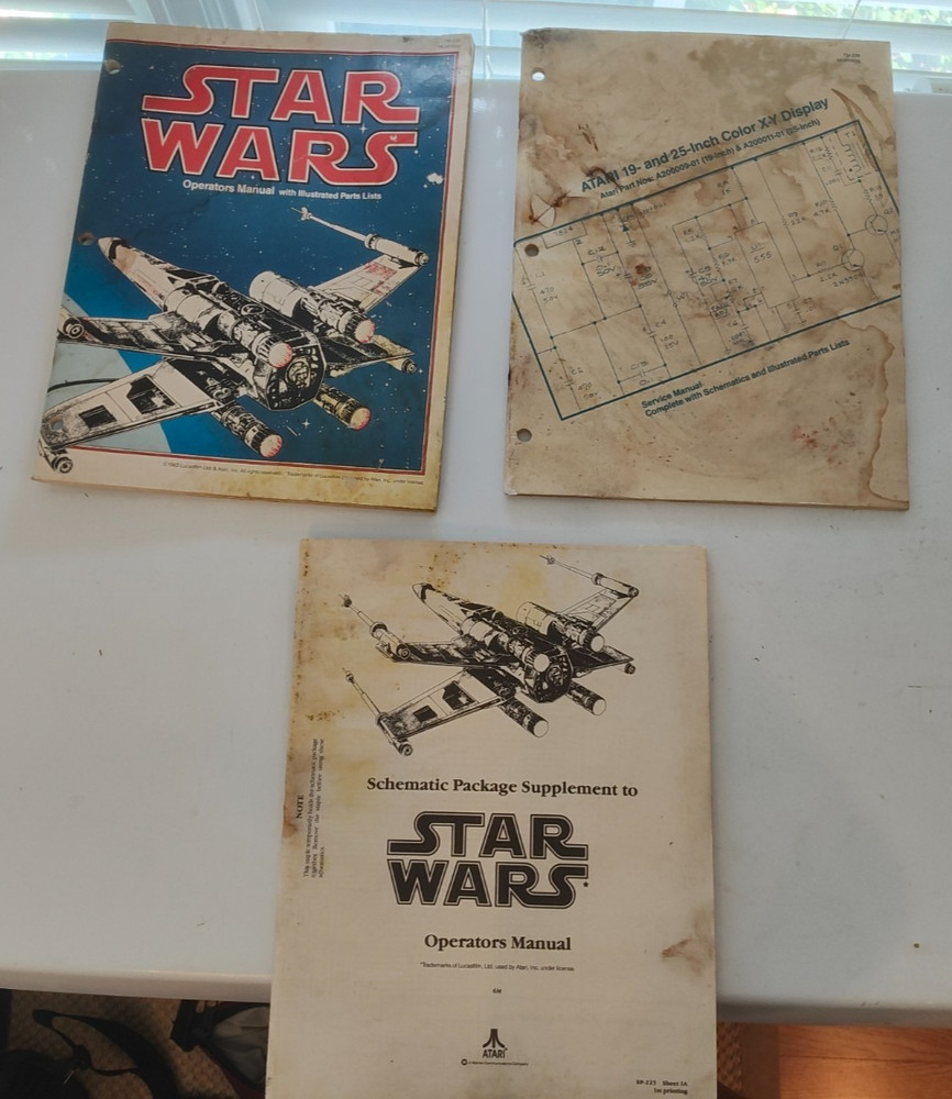 Atari STAR WARS Arcade Video Game Schematic Package Manual Set