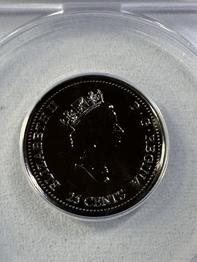 2000 Canada 25 Cents Commemorative Colorized Celebration Graded MS 68 by ANACS