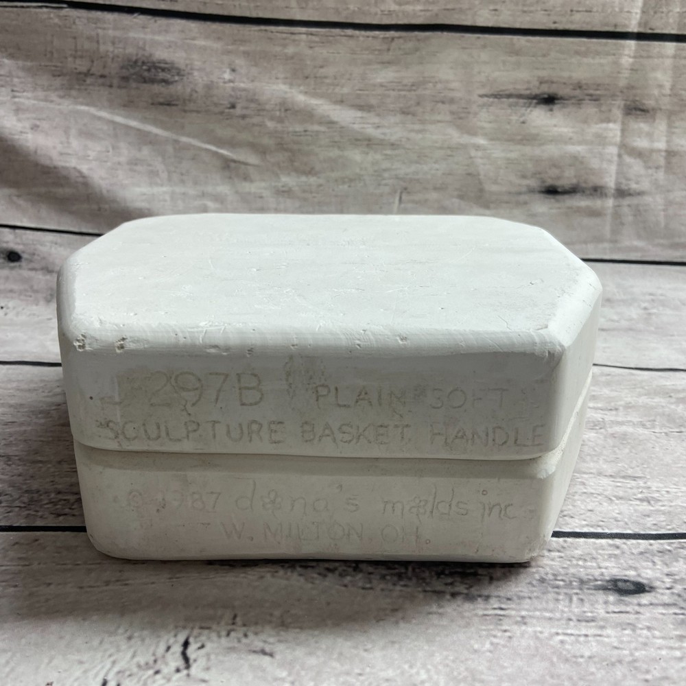 1987 Dona’s Ceramic Casting Mold Plain Soft Sculpture Basket Handle #D-297B